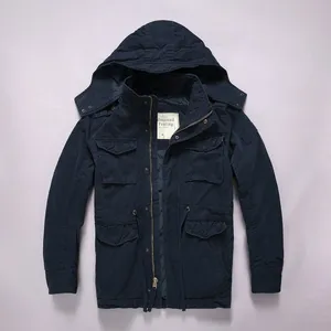 Men's Casual Hooded Long Sleeve Camouflage Multi-Bag Medium Long Jacket Coat thumbnail-5