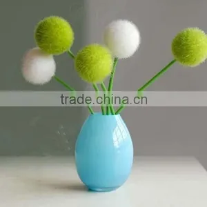 Light Sea Blue Mini Egg Shape Glass Vases Small Round thumbnail-1