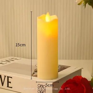 Flickering LED Candle With Moving Wick for Wedding Birthday Party Decoration Diwali Votive Props thumbnail-3