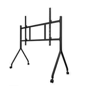Mobile TV Cart, Adjustable Stand, Interactive Flat Panel Display, Herringbone Mobile Stand thumbnail-4