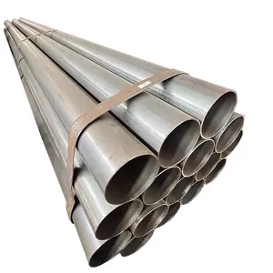 ERW Welded Steel Pipe A53 Ss400 S355jr Carbon Steel Tube China Manufacturer Black Round thumbnail-3
