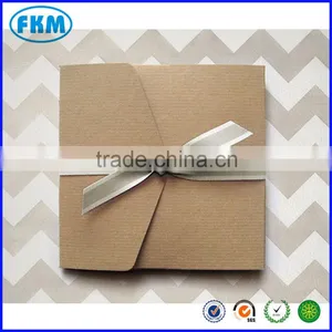 60 Large Ribbed Kraft Pocket-fold Envelopes / Rustic Wedding Invitations /ribbed Kraft Envelopes thumbnail-1