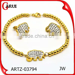 Wedding Favors Gifts Diamond Earrings Jewelry African Fashion Beads Bracelet Sets thumbnail-1