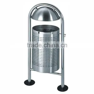Hot Sell Outdoor Metal Recycling Dustbin,rubbish Bins for Garden thumbnail-1