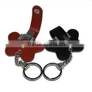 Wholesale China Leather USB Flash Drive With Keychain,Leather USB Stick,PU USB Flash Drive With Key Ring for Gifts and Promotion thumbnail-1