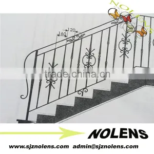Curved Wrought Iron Railings/Wrought Iron Staircase Railing/Forged Iron Railing thumbnail-1