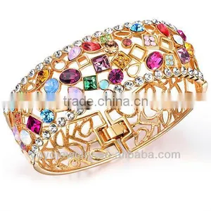 Wide Fashion Latest Design Vogue Jewelry Fake Gold Bangle Bracelet thumbnail-1