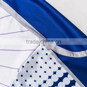 White Color Contrast Blue Color Sewing Polyester Hockey Shirts thumbnail-6