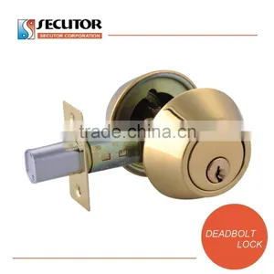 Full Brass Key Deadbolt Lock for Door Bedroom thumbnail-1
