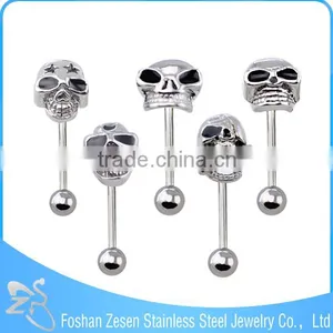 Dice Design Steel Bar Flexible And Acrylic Tongue Rings thumbnail-5
