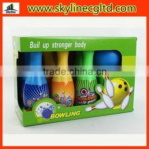 Smile Face 25cm Bowling Indoor Toy for Kids With 6 Bottles and 1 Ball thumbnail-1