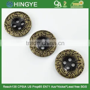 2015 Hot Selling 4 Holes Custom Metal Sew Button for Clothing M1556 thumbnail-1