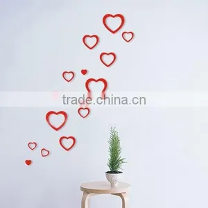 Acrylic Heart-shaped Wall Stickers/PMMA Wall Decoration/Crystal-dimensional Wall Stickers thumbnail-3