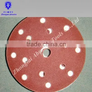 High Quality 5" Red Aluminium Oxide Sand Paper With Hole thumbnail-1