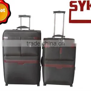 Travel/business Vintage Style Dark Grey Carry-on Luggage Trolley on Wheels thumbnail-1