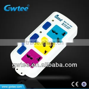 ABS British Type Socket With 3 Switches/lamps FXD-309 thumbnail-1