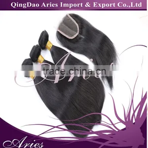 Hot Sellers Brazilian Hair Curly Natural Color Virgin Hair Bundles With Lace Closure thumbnail-2