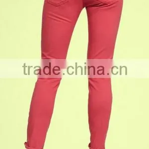 2016 Wholesale Price Branded Ladies Sexy Skinny Red Jeans thumbnail-3