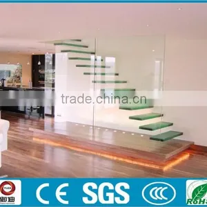DIY Led Glass Straight Floating Stairs --YUDI thumbnail-3
