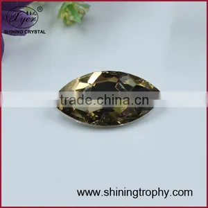 Shining Navette Shape Smoke Color Crystal Accessory Bead for Decoration thumbnail-1