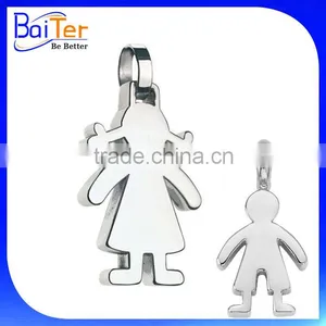 Wholesale Fashion 925 Sterling Silver&stainless Steel Baby Girl Pendant thumbnail-1
