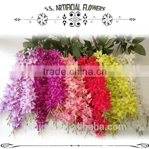 Chinese Artificial Native Mini Yellow Wisteria Flowers thumbnail-2
