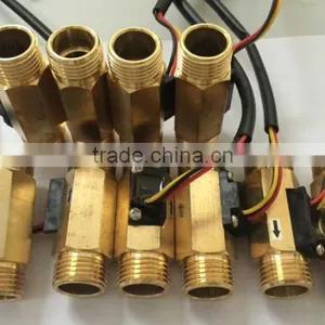 DN15 G1/2" Rate 1~30L/min Hall Liquid Water Brass Flow Sensor Meter for Water Heater thumbnail-6