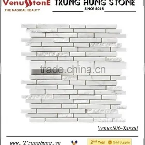 White Marble Mosaic Tiles thumbnail-1