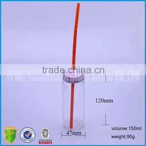 150ml Glass Juice Bottle With Disposable Straw thumbnail-1