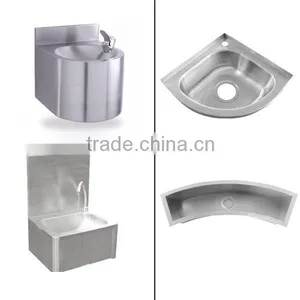 Stainless Steel Commercial Circular Arc Indoor Hotel Bar Sink Hand Wash Basin for Public Use Quality Choice thumbnail-4