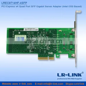 LREC9714HF-4SFP PCI Express x4 Quad Port SFP Gigabit 4 Port Optical Network Interface Card (Intel I350 Based) thumbnail-3