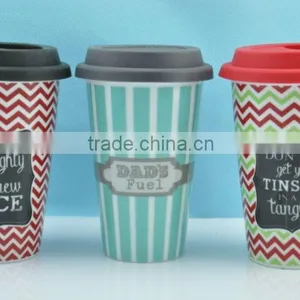 Double Wall Porcelian Travel Mug for Season's Gift thumbnail-1
