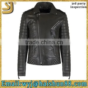 Hot Selling Womens Leather Jackets, Jacket Factory Guangzhou Leather Jacket, Women Casual Leather Jacket thumbnail-3