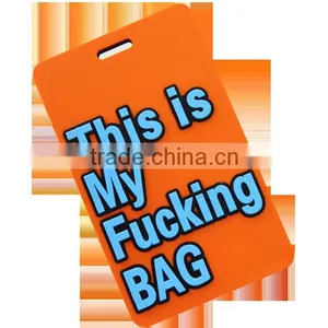 2016 Soft Pvc Rubber Custom Logo Raised Luggage Tags Engraved Luggage Name Tag for Trip thumbnail-5
