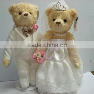 HI EN71 New Custom Teddy Bear Wedding Dress thumbnail-1