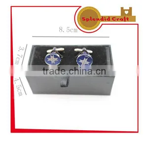 Fashion Rectangular Cuff Links Gift Box With Custom Imprint Logo thumbnail-1