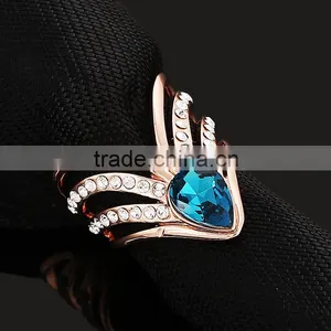 Alloy Crystal Fashion Design Custom Made Cheap Wedding Ring thumbnail-5