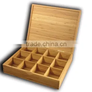 Wooden Tea Box With 12 Compartments (WT-1405) thumbnail-1