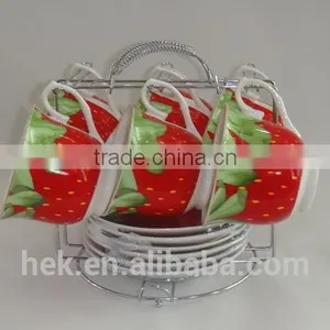 Factory Price Bone China Cup and Saucer Coffee Set thumbnail-2