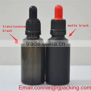 Matte Black Dropper Pipette/matte Black Dripper Bottle/matte Black Cosmetic Bottle Glass thumbnail-1