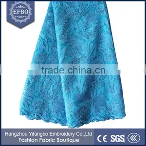 2016 Embroidery French Lace for Latest Wedding Embroidery Lace Fabric thumbnail-2