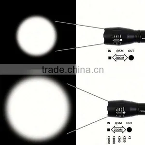 868 XM-L T6 LED Rechargeable Aluminum Zoomable Telescopic Flashlight thumbnail-2
