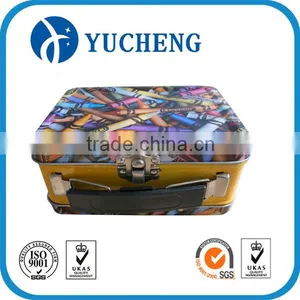 Wholesales Custom Carton Metal Handle Tin Box With Lock for Promotion thumbnail-2