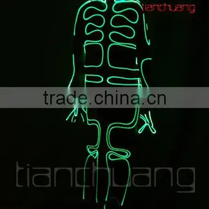 2016 Hot Sale LED Light up Fiber Optic Tron Dance Jumpsuits thumbnail-2