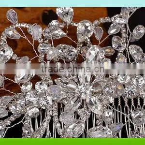 2016 Wholesale Bling Bling Crystal Haircomb for Bridal,decorative Haircomb thumbnail-4