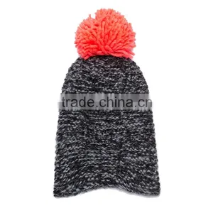 Wholesale Fashion Pompon Wool Knitted Women Beanie Winter Hat thumbnail-5