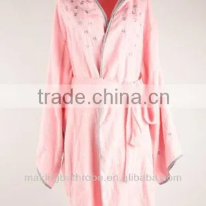 Long Sleeve Soft Women Bathrobe thumbnail-1