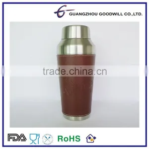 24oz Stainless Steel Cocktail Shaker With PU Leather Coating thumbnail-1