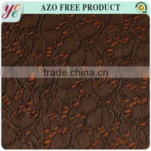Fashion Style Brown Nylon Lace Stretch Hard Wearing Fabric thumbnail-2
