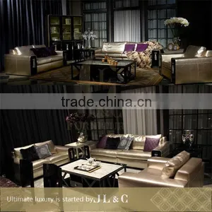 JS17 Living Room Furniture Top Layer Leather Sofa Sectional Sofa From JL&C Luxury Home Furniture New Sofa Designs thumbnail-1